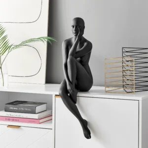 Antoinette – Modern Matte Black Sculpture by Satgart
